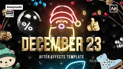 Christmas Winter Promo Video Displays template preview