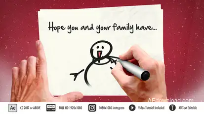 Christmas Wishes - Message Papers Video Displays template preview