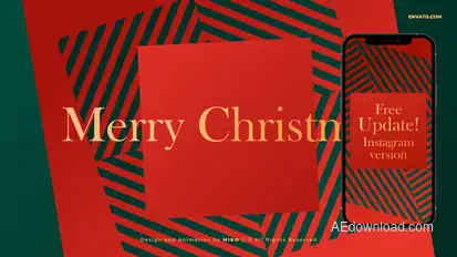 Christmas Wishes Video Displays template preview