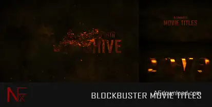 Cinematic Blockbuster Movie Titles Video Displays template preview