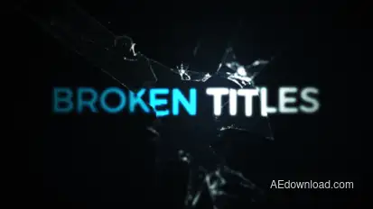 Cinematic Cracked Titles Video Displays template preview