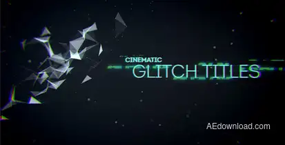 Cinematic Glitch Titles Video Displays template preview