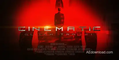 Cinematic Glitch Trailer Video Displays template preview