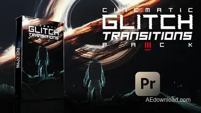 Cinematic Glitch Transitions Vol.3 Premiere Pro template preview