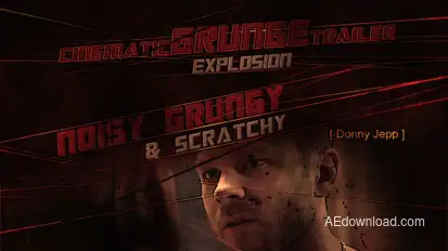 Cinematic Grunge Trailer Video Displays template preview