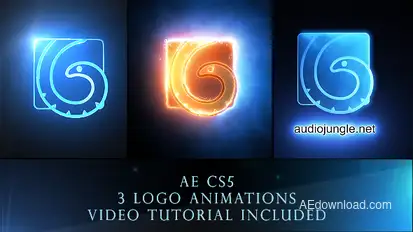 Cinematic Light Logo Reveal Pack Video Displays template preview