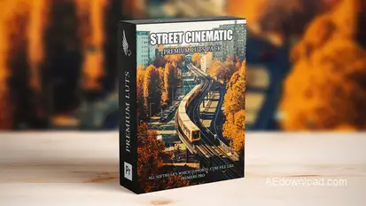 Cinematic Moody Street Hollywood Film Look LUTs Pack Premiere Pro template preview