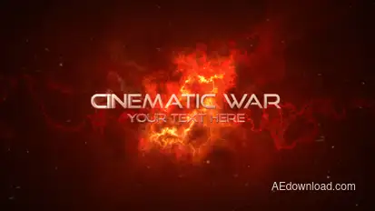 Cinematic Red Epic Battle Video Displays template preview