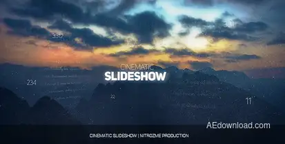 Cinematic Slideshow Video Displays template preview