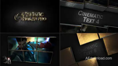 Cinematic Trailer Pro Video Displays template preview