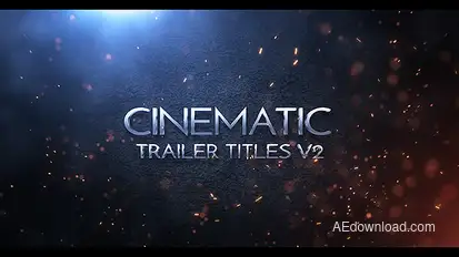 Cinematic Trailer Titles v2 Video Displays template preview