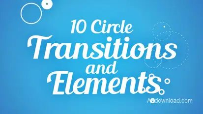 Circle Transitions and Elements Video Displays template preview