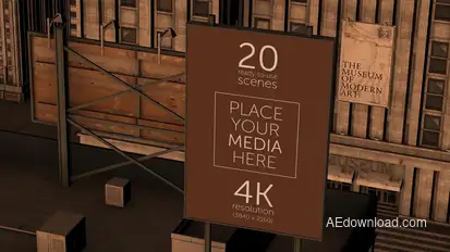 City Billboards Mock-Up Pack Premiere Pro template preview