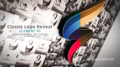 Classic Logo Reveal Video Displays template preview