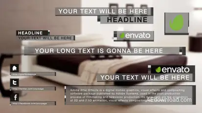 Classic Lower Third Video Displays template preview