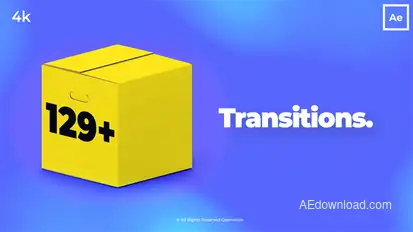 Clean and Modern Transitions Package For After Effects Video Displays template preview