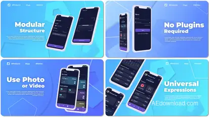 Clean App Promo V2 Premiere Pro template preview