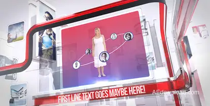 Clean Corporate Broadcast Intro Video Displays template preview