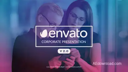 Clean Corporate Presentation Video Displays template preview