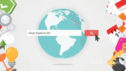 Clean Explainer Kit Video Displays template preview