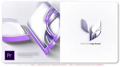 Clean Fast Logo Reveal Premiere Pro template preview