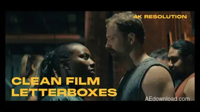 Clean Film Borders x Letterboxes Premiere Pro template preview