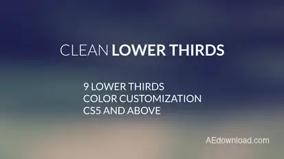 Clean LowerThirds | After Effects Template Video Displays template preview