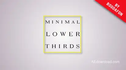 Clean Minimal Lower Thirds Video Displays template preview