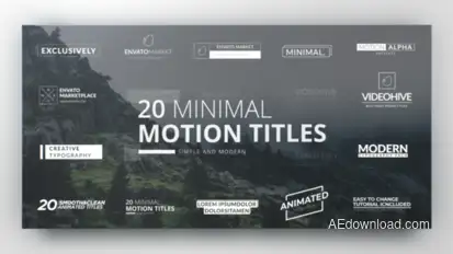 Clean Minimal Titles Video Displays template preview