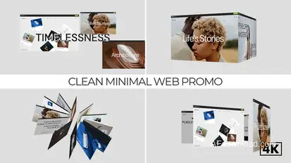 Clean Minimal Web Promo Premiere Pro template preview