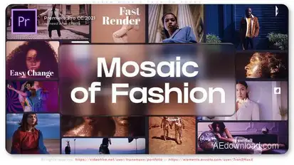 Clean Mosaic Fashion Promo Premiere Pro template preview