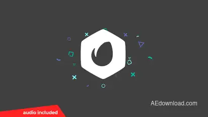 Clean Particles Logo Video Displays template preview