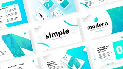 Clean Presentation - Corporate Management Video Displays template preview