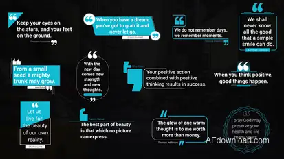 Clean Quotes Title Pack Premiere Pro template preview