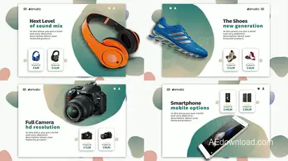 Clean Slide Product Promo Video Displays template preview