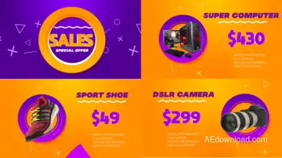 Clean Trendy Sale Promo Video Displays template preview