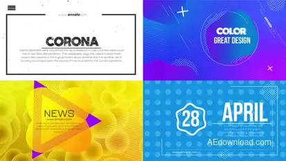 Clean Typography Titles Video Displays template preview