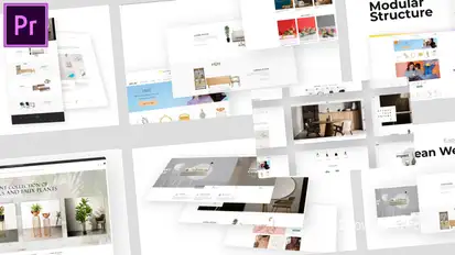 Clean Website Promo MOGRT for Premier Pro Premiere Pro template preview