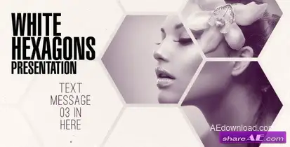 Clean White Hexagon Presentation – Videohive Video Displays template preview