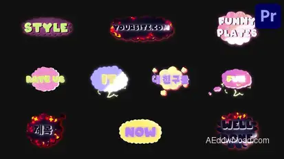 Cloud Plates Titles | Premiere Pro MOGRT Premiere Pro template preview