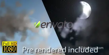 Clouds Logo Video Displays template preview