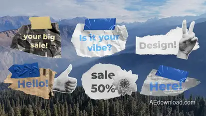 Collage Titles Premiere Pro template preview