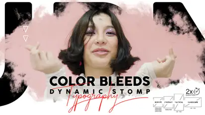 Color Bleeds Dynamic Stomp Typography Video Displays template preview