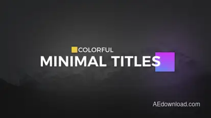 Color full Minimal Titles Video Displays template preview