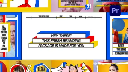 Color Pop Social Media Branding Package Premiere Pro template preview