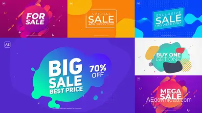 Colorful Book Sale Abstract Video Displays template preview