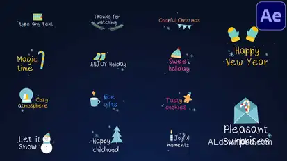 Colorful Christmas Titles | After Effects Video Displays template preview