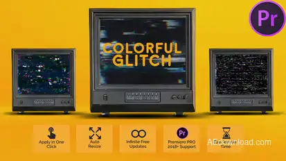 Colorful Glitch Presets for Premiere Pro Premiere Pro template preview