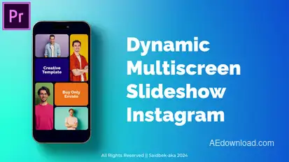 Colorful Instagram Multiscreen Slideshow Split Screen Presentation MOGRT for Premier Pro Premiere Pro template preview