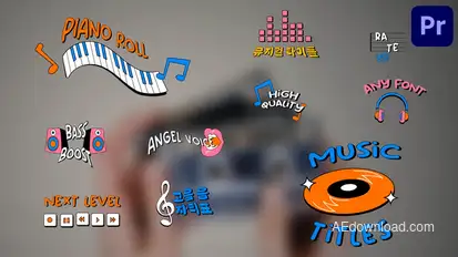 Colorful Music Titles for Premiere Pro Premiere Pro template preview